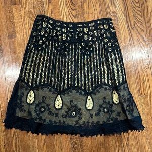 Vintage Betsey Johnson lace black skirt size 4